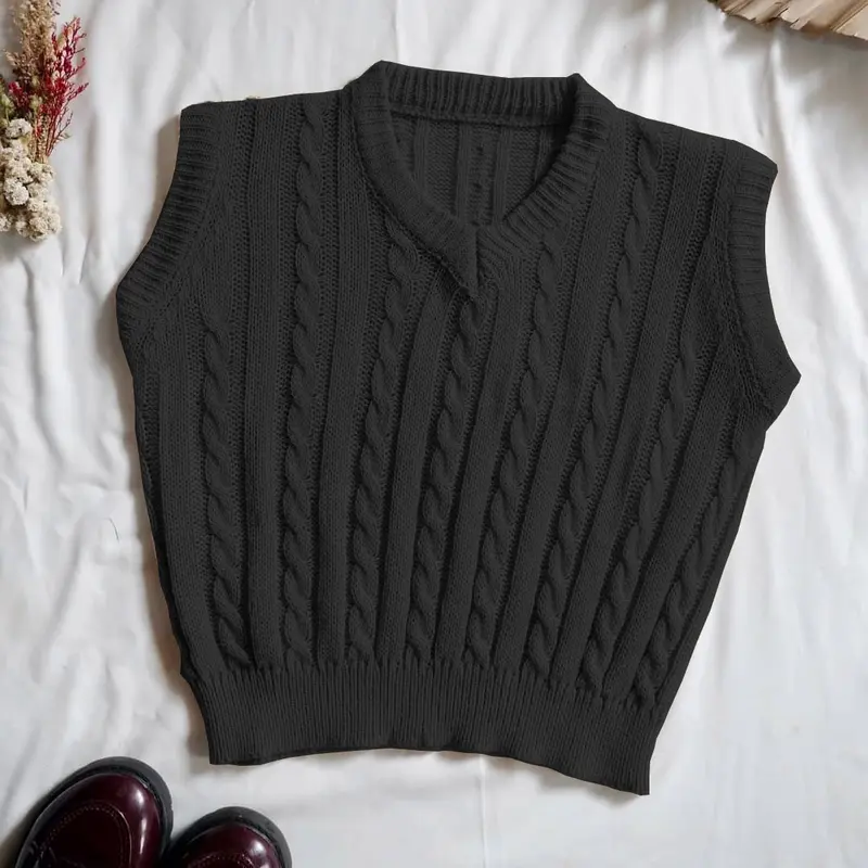ROMPI VEST CABLE RAJUT ANAK UNISEX USIA 4 5 6 7 8 9 TAHUN / ATASAN ANAK LUCU / OUTWEAR ANAK UNISEX / ROMPI SEKOLAH TK DAN SD 1