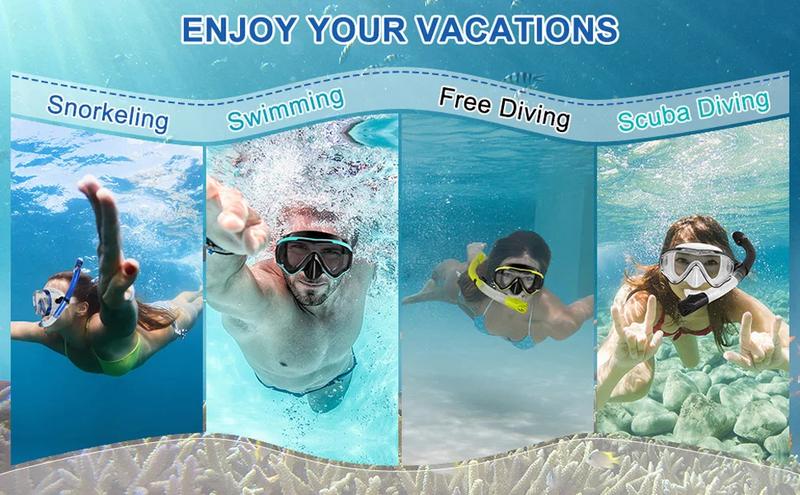 Product Introduction of Mặt nạ lặn, CCZedo, kính bơi, cho GoPro, cho máy ảnh thể thao dưới nước, kính cường lực, ống lặn Ống khô có bình dưỡng khí khô chuyên nghiệp, thích hợp cho người lớn và thanh thiếu niên 20