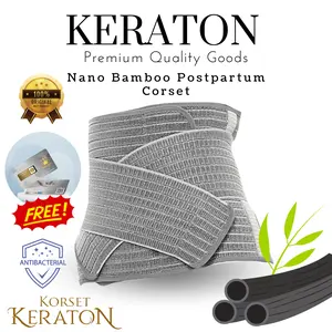 Nano Bamboo Keraton Corset Korset Ibu Pacsa Melahirkan Pembentuk Tubuh dan Pengecil Perut Sesudah Lahiran Rekomendasi Dokter Sabuk Antibakteri arang Hitam bambu Menjaga perut Moms lebih kecil pasca lahirin Bayi Sabuk Arang Hitam Bambu