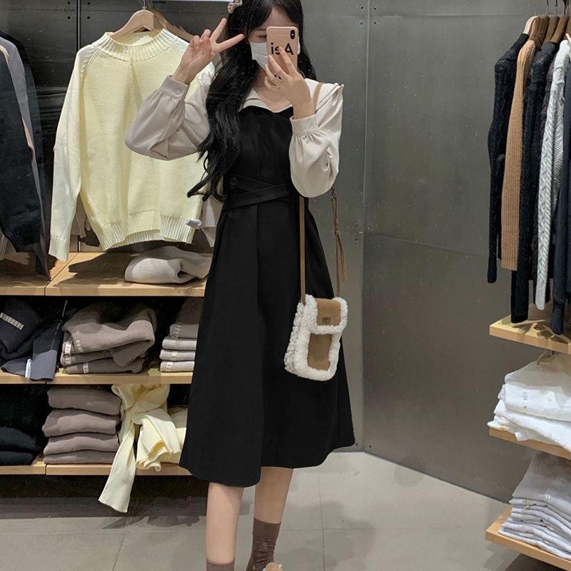 Product Introduction of Autumn Dress Women's New Style Women's Long Dress Small French Doll Neck Long Sleeve Skirt Small Design 13