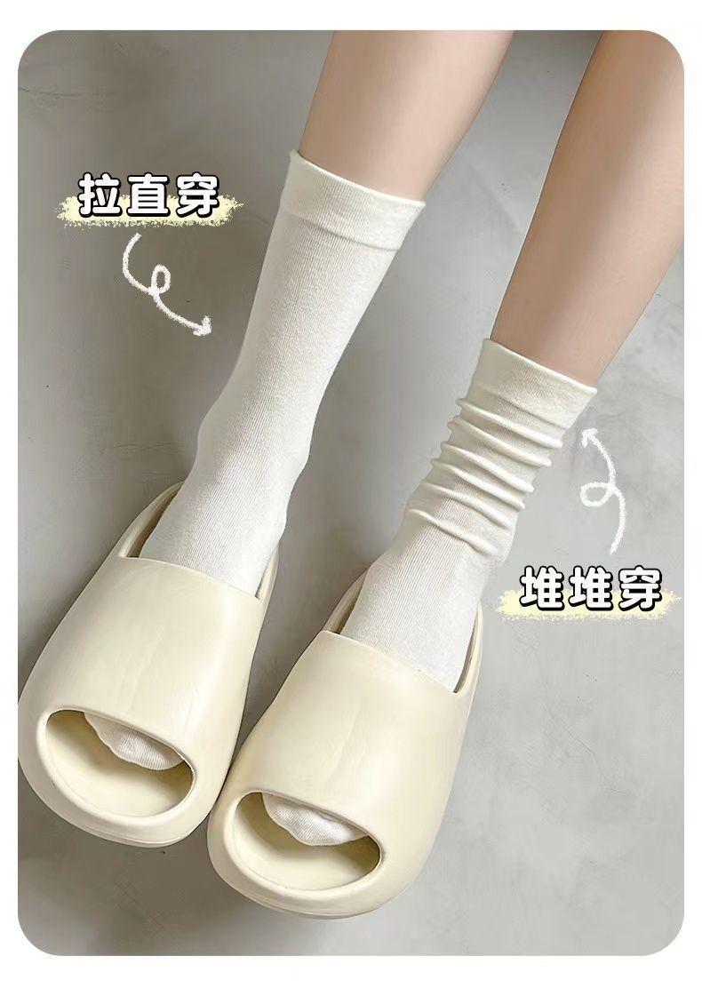 Product Introduction of Tất Chống Hôi, Màu Trắng Sữa, Dành Cho Nữ, Thích Hợp Cho Mùa Xuân Và Mùa Thu, Dễ Phối Đồ Tất Bó, Có Tay Áo Gót Chân, Bốt, Tất Sốt vớ  sheer tất  lưới  đen  nữ tất  lưới tất  chân  nữ 5
