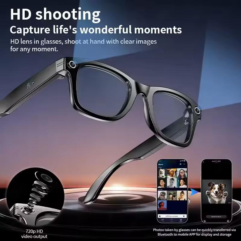 AI Smart Glasses 800W Anti Shake HD Camera Video Recording Languages Translation Sunglasses Bluetooth Call Music Play Man Women - Image 2
