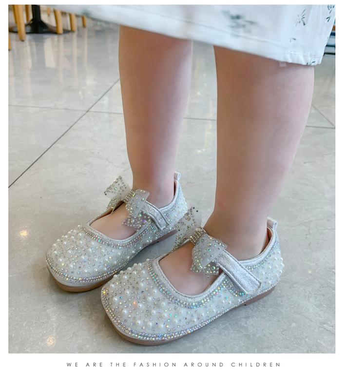 Sepatu Flat Shoes Anak Perempuan Import umur 1-6 Tahun Korea Mutiara Style KIKO 3