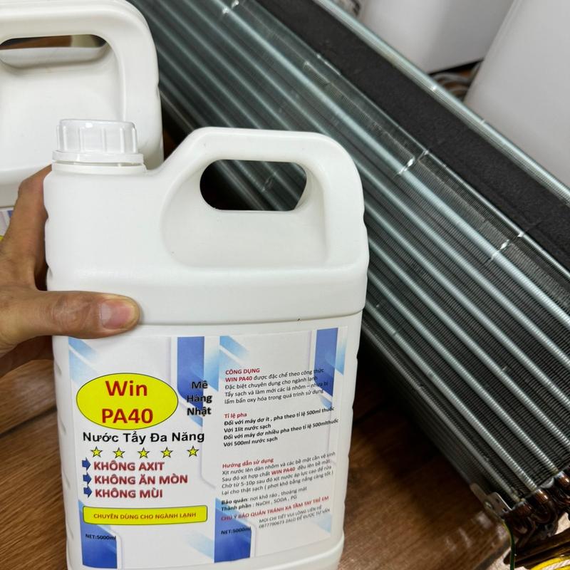 (Giá rẻ bất Ngờ ) can 5l Dung Dịch Vệ Sinh Máy Lạnh Chuyên Sâu Win PA40 can 5l Làm Sạch