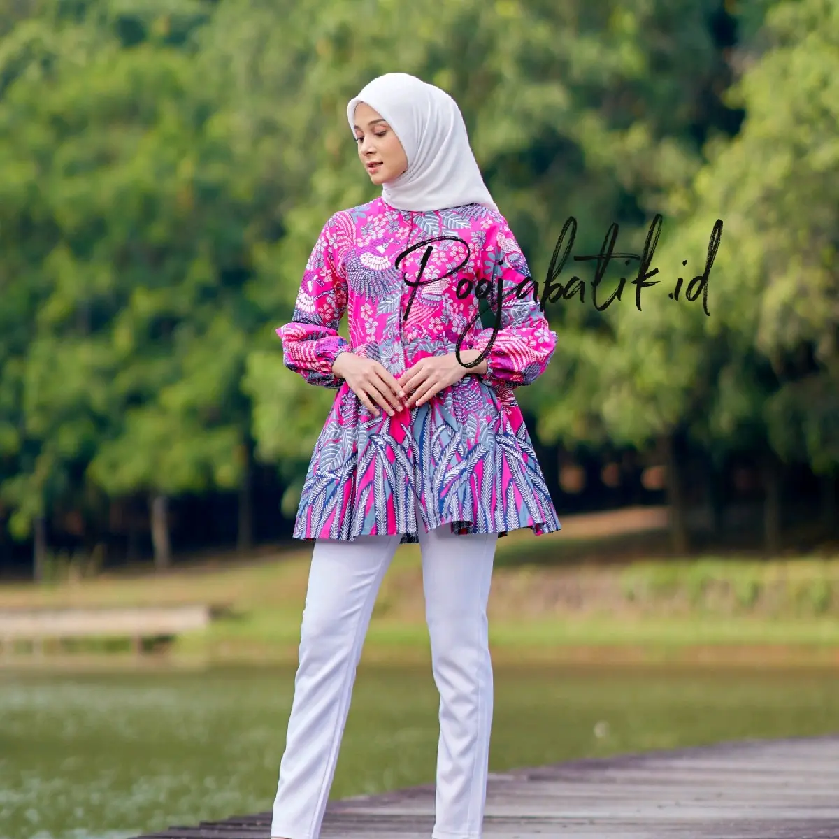BLOUS RUMPUT AYU PINK BAJU BATIK ATASAN WANITA