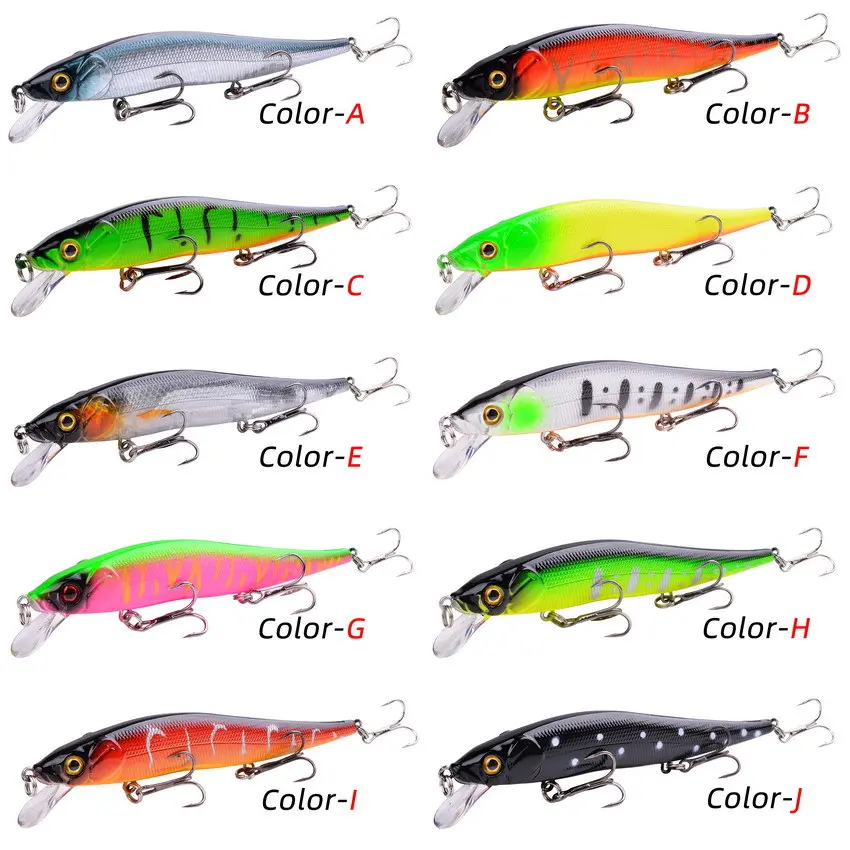 1pcs Fishing Lure 11.5cm/14g Minnow Crankbait Wobblers 3D Eyes Perch Artificial Bait Pike Carp Bait Swim Bait Fishing Pesca