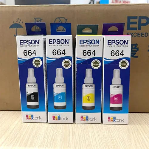 Mực chai epson 664 chinh hang cho máy in phun màu L360 , L365, L1300 , L1455