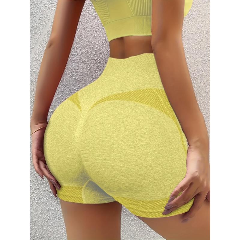 Seamless High Waist Yoga Shorts for Women - Tummy Control Butt Lift Shapewear, Breathable High-Elasticity Fabric, Machine Washable Workout & Casual Solid Color Shorts, High Waisted Shorts 3