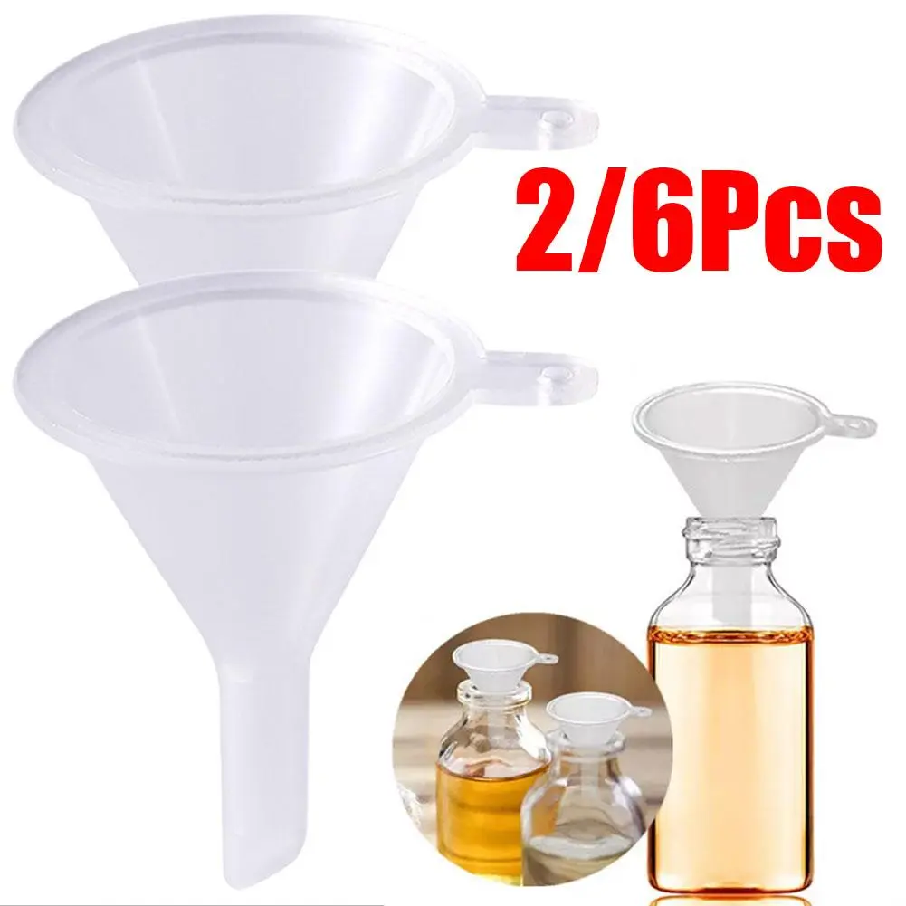Mini Clear Funnel Plastic Small Funnel Set For Perfumes Powder Cosmetic Oils Lab Bottles Filling Tools