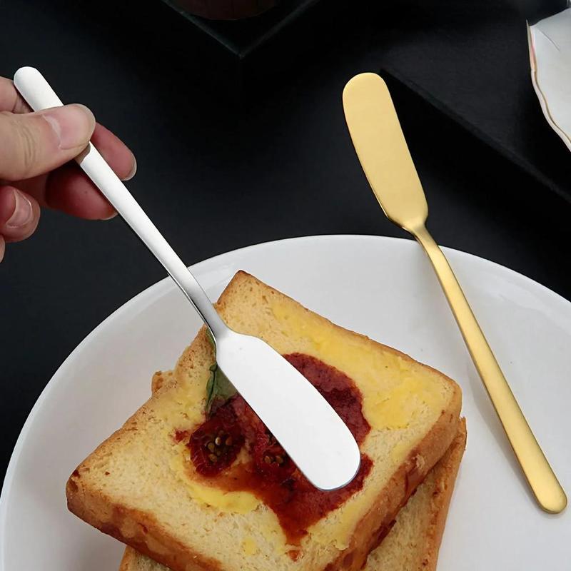Product Introduction of New Bread Jam Tools Butter Spoons Kitchen Gadget Cream Wipe Cream Spatula Multipurpose Stainless Steel Toast Scraper 17
