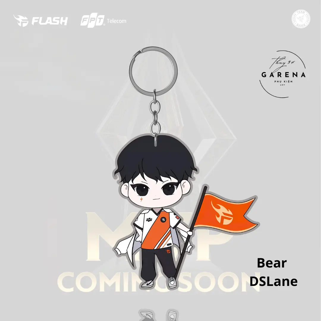 (10 mẫu) (In 2 mặt) Móc treo điện thoại, Móc chìa khóa khóa Đội tuyển FPT Flash Liên Quân Garena mica anime acrylic dễ thương