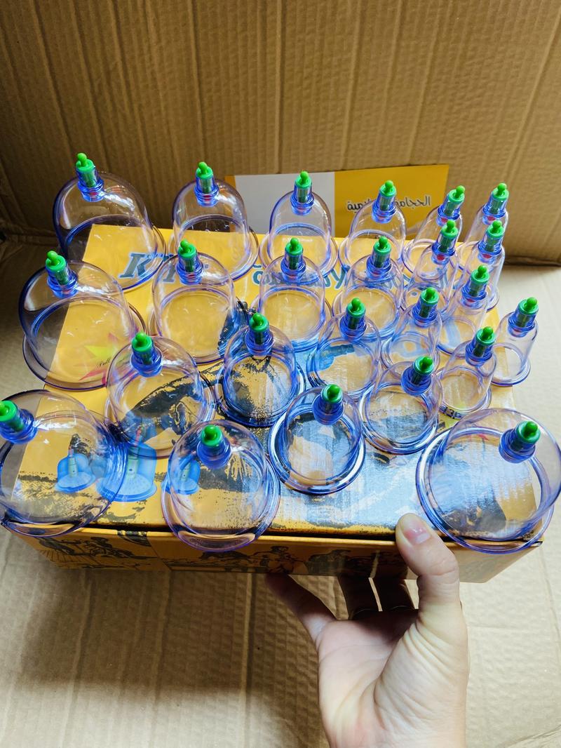 Product Introduction of Bộ giác hơi 24 món bằng nhựa, có dây nối kèm theo, giải cảm, giảm nhức mỏi, dùng được cho cả gia đình 4