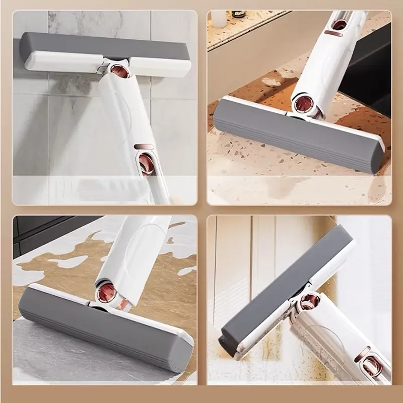 Cây Lau Bàn Bếp Tự Vắt Thông Minh 25cm, Bọt Biển Siêu Thấm Hút Đa Năng, Gập Gọn dễ sử dụng 8