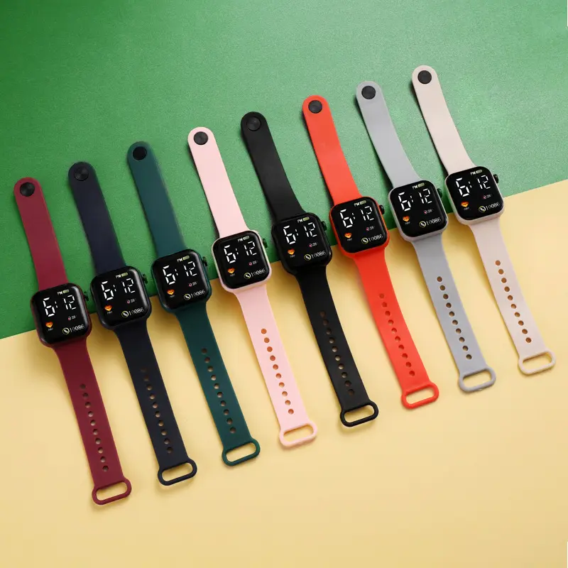 Đồng hồ Điện tử Đeo tay phong cách hiện Đại Voi Watch Móc Khoá Caro 0
