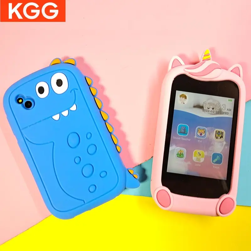 KGG Mini Electronic Learning Device, Smartphone Interactive Toy, Dual Camera Smartphone Toy with Educational Games, Ideal Travel Toy, Birthday Gift 0