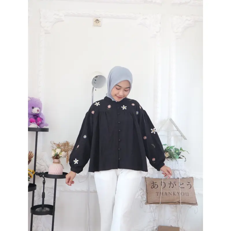 GEMPI LINEN BLOUSE WANITA 4
