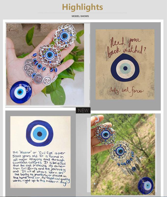 Product Introduction of Wall Hanging Pendant Amulet Lucky Blessing Protection Gift Turkish Blue Evil Eye Hamsa Hand Flower for Home Decoration 18