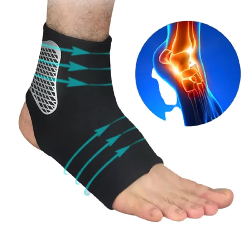 Pelindung Engkel Kaki Tunggal 1 Pcs Hitam Uniseks Olahraga
