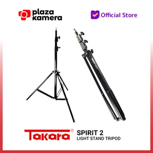 Takara Spirit 2 Light Stand Tripod Lampu Softbox Flash dan Background Studio Lightstand Konten Kreator Vlogging Live Streaming