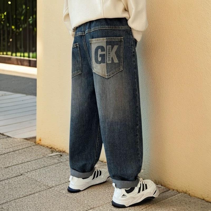 Mintkisd01 Mẫu Quần Jean cho bé Trai cao cấp kiểu dáng BAGGY babypho từ 14-54kg