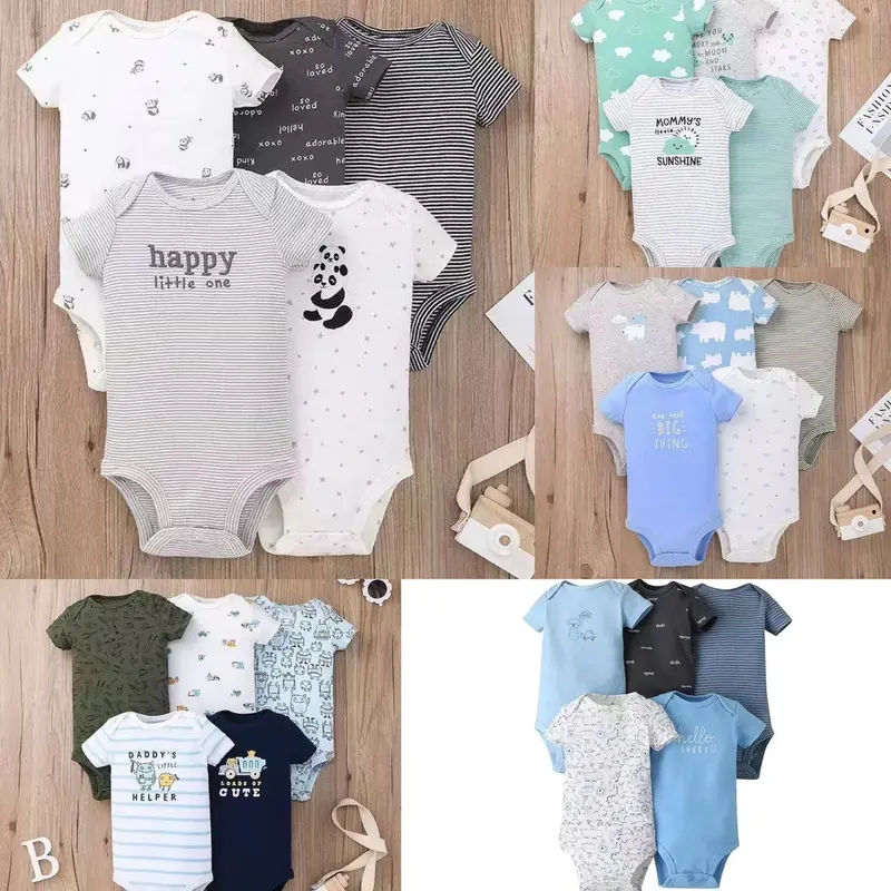 Premium Carter's Baby Bodysuit 5 Pcs Set Boy dan Girl Cewek Cowok 5 in 1 Bayi Cotton 0