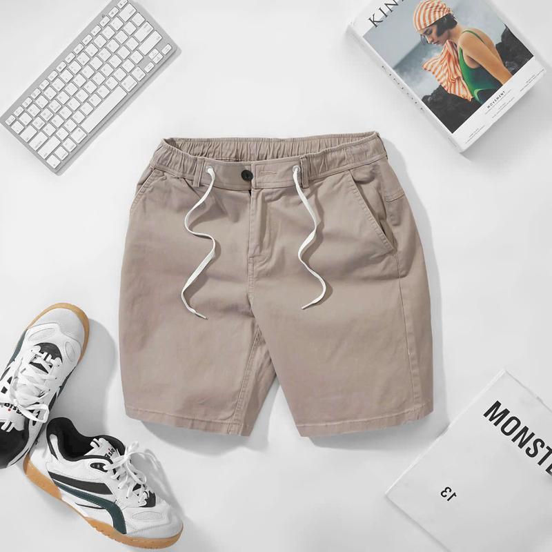 Quần short kaki quần ngố trên gối chất vải kaki cotton cao cấp mềm mịn, co giãn phong cách Hàn Quốc Menswear 5
