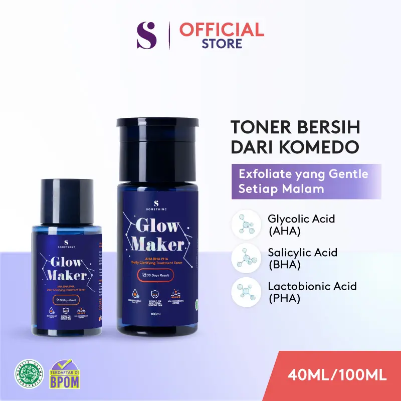 SOMETHINC GLOW MAKER AHA BHA PHA Clarifying Treatment Toner - Toner Bersih dari Komedo 0