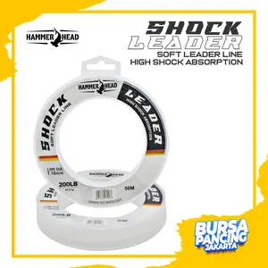 HAMMERHEAD Senar Pancing SHOCK LEADER 50M Clear Bening Faster Sink Tali Pancing Leader