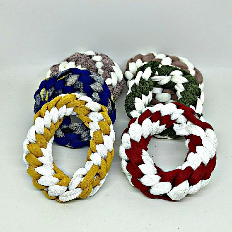 grosir_ IKAT RAMBUT isi 12pcs KUNCIR RAMBUT MOTIF TAMBANG KUNCIRAN DIAMETER 8CM 2