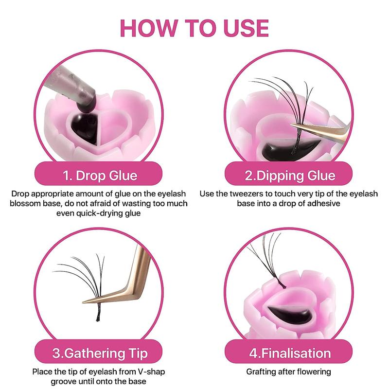 Product Introduction of 100pcs Eyelash Glue Ring Cup, Lash Glue Holder Cup, Separate Design Eyelash Glue Cup 16