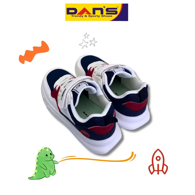 Sepatu Dans Kohen Sepatu Sneakers Anak Laki-Laki - White/Navy 5