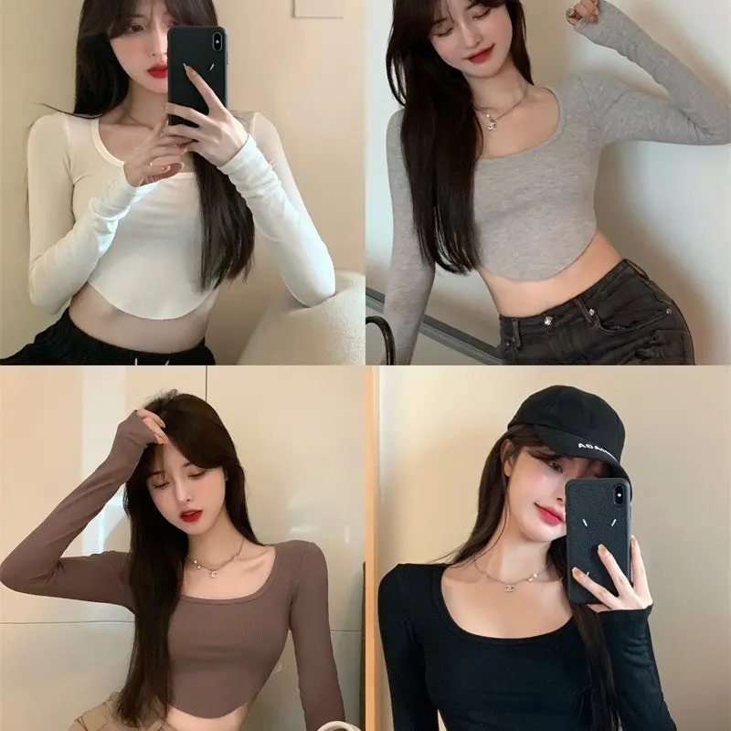 Áo croptop Tay Dài Vạt Bầu Cổ U A3 | BigBuy360 - bigbuy360.vn Áo croptop Tay Dài Vạt Bầu Cổ U A3 | BigBuy360 - bigbuy360.vn