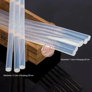 isian lem tembak / lem bakar stik / lem lilin bening / lem plastik refill glue gun bening transparan