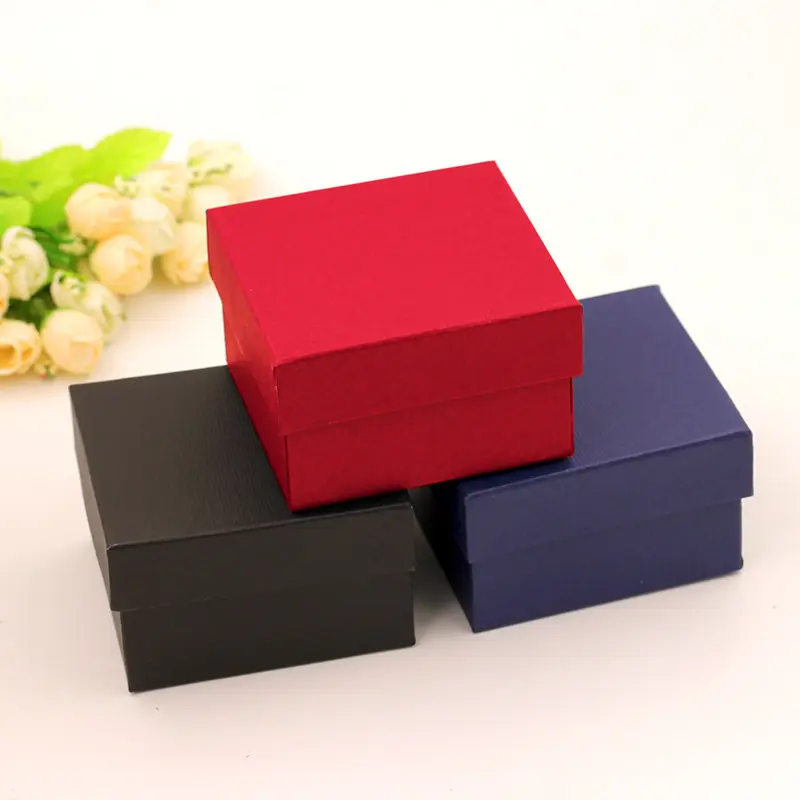 Exquisite solid color fashion square watch box packaging gift box watch paper watch box bracelet packaging box paper