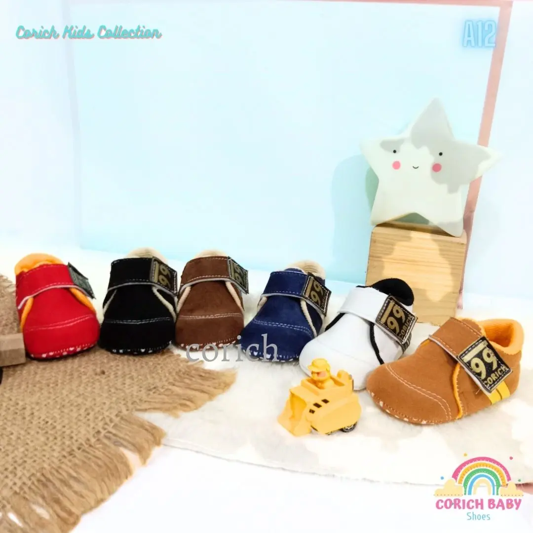 BAYAR DI TEMPAT - CORICH - A12 - SEPATU BAYI - BABY - PREWALKER - BALITA - ANAK -  BAYI USIA 0 - 11 BULAN - BAYI BARU LAHIR