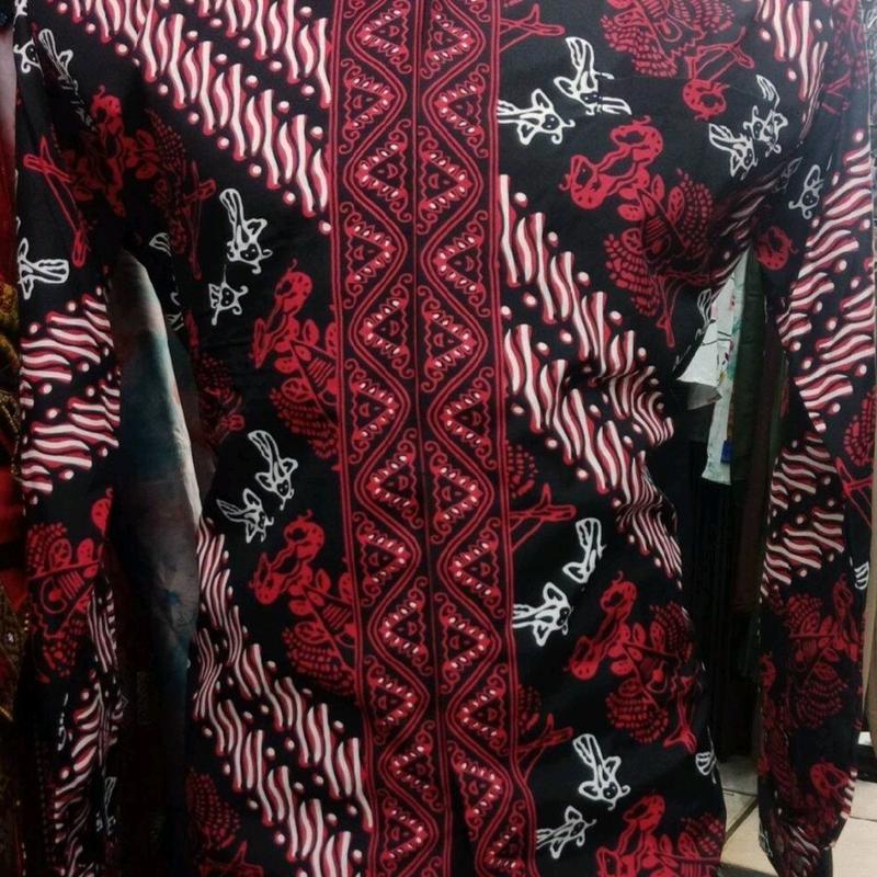 Batik Banyuasin pria/Batik Banyuasin merah/Batik Banyuasin murah Katun 1