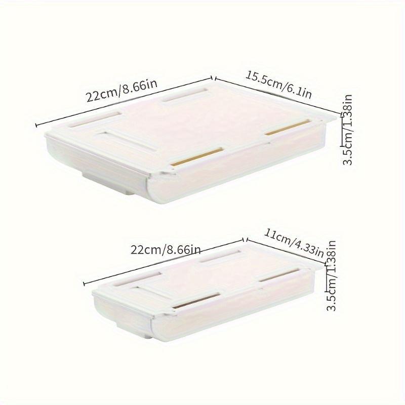 Product Introduction of Under Desk Drawer Organizer, 1 Piece Self Stick Pencil Tray, Desk Table Storage Drawer Organizer, Desk Organizer for Home Office 1