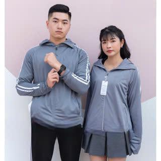 Product Introduction of (có logo) Áo chống nắng nam nữ 2 lớp, Áo khoác unisex có nón form rộng vải hạt xoàn dày dặn thông hơi siêu mát 8