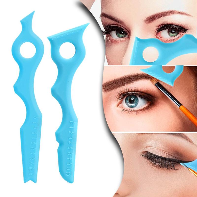 2pcs Multi-function Eyeliner & Lip Liner Stencil, Reusable Silicone Lip Liner Template, Professional Makeup Auxiliary Tools for Women 6