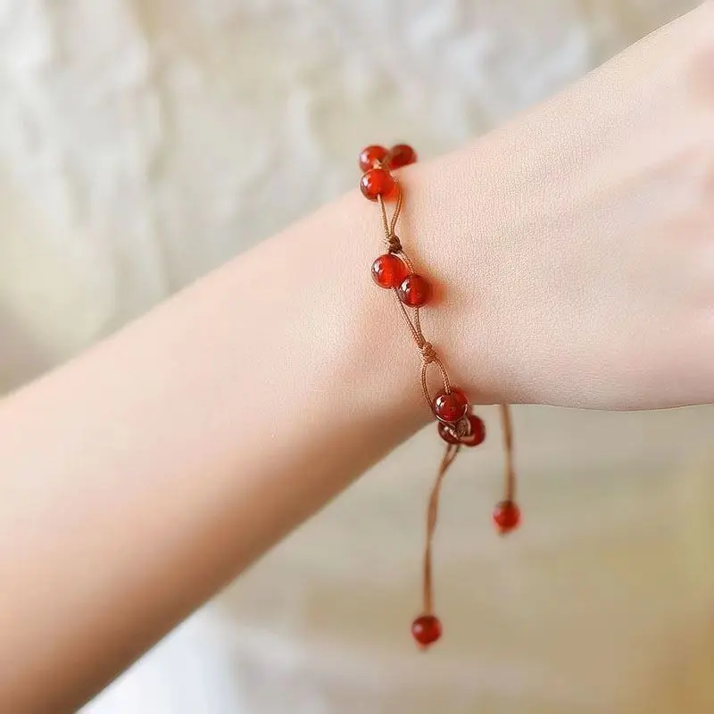 Bohemian style, colorful ethnic style, handmade woven bead bracelet, French vacation style, adjustable bracelet