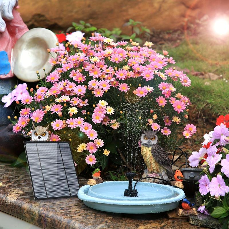 Product Introduction of Solar Fountain, 1 Set Solar Panel Fountain with 7 Nozzles, Solar Fountain Pump for Garden, Pond, Pool, Fish Tank, Aquarium 13