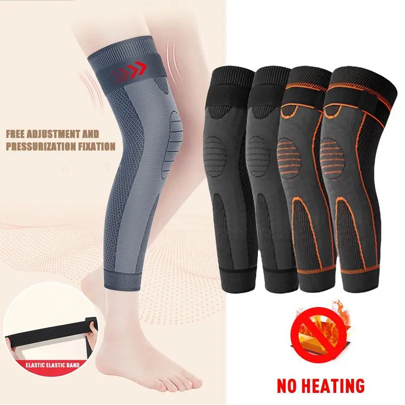 Đệm đầu gối thể thao dài quấn ấm áp, nén, bảo vệ khớp cho bóng rổ, cầu lông, chạy bộ. Nam Phụ Kiện 5