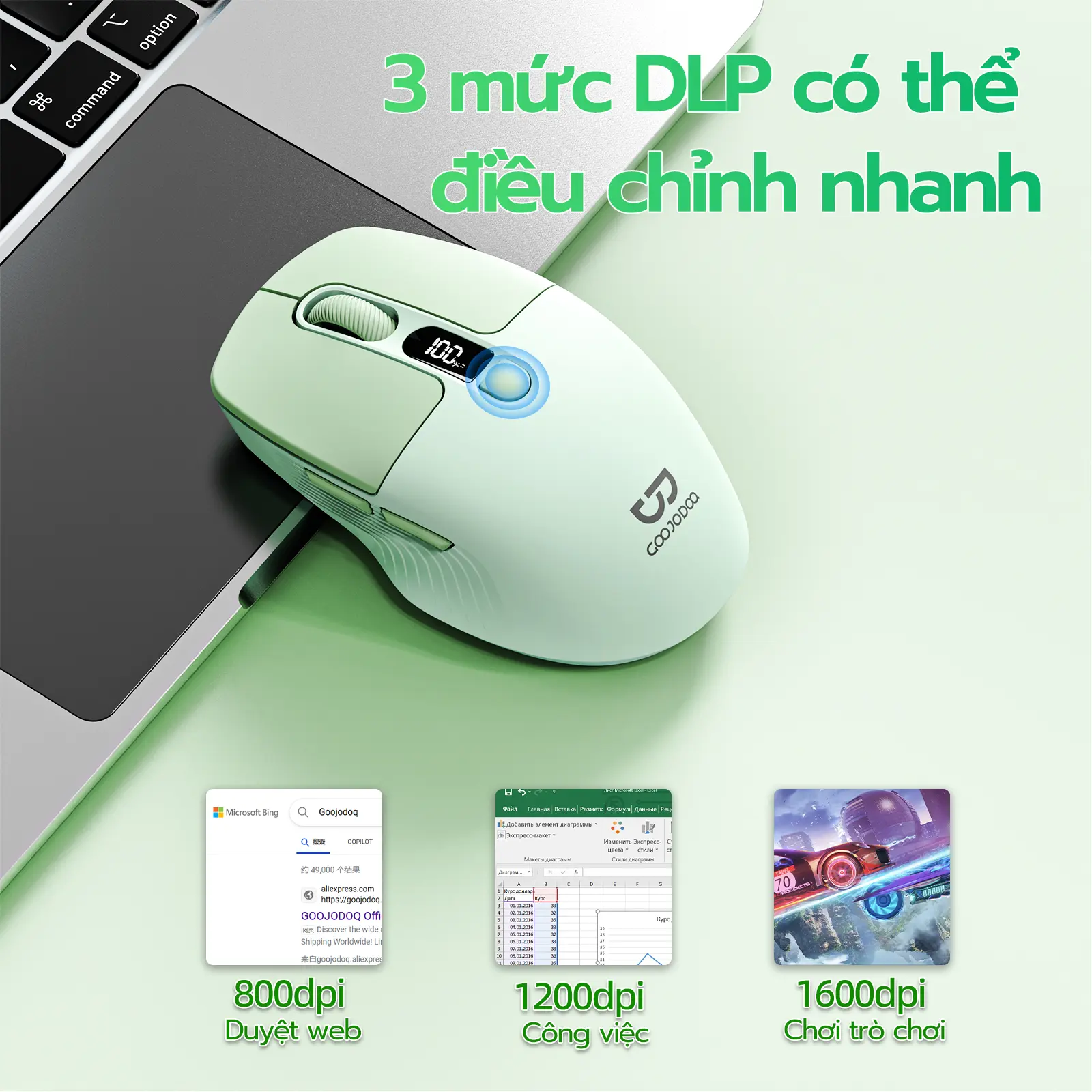 [GOOJODOQ* KOL/KOC] Chuột EWEADN Q1 Có Bluetooth Chế Độ Kép Trang Bị Màn Hình Pin, Nút Tắt Tiếng , 5 Màu Sắc, Hỗ Trợ Win, Mac, Android, IOS | BigBuy360 - bigbuy360.vn