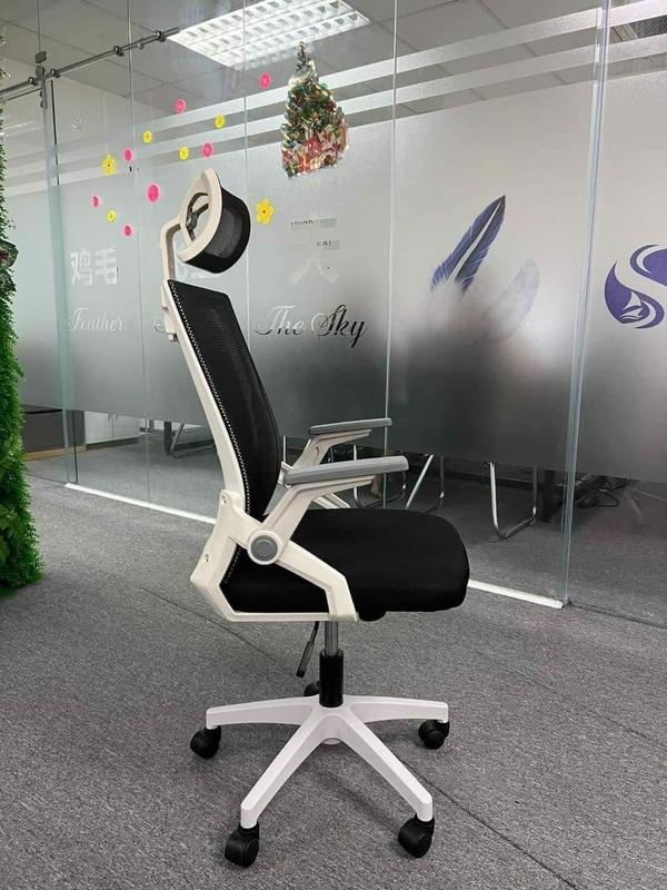 Ghế Công Thái Học Màu Trắng Đen Cao Cấp – HVK-S04- Hanvika 2