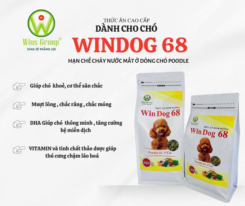 Thức Ăn Cho Chó Poodle Windog 68 Gói 500g/800G/3KG - Thức Ăn Thú Cưng Love Pet dog frozen cám  chó 3