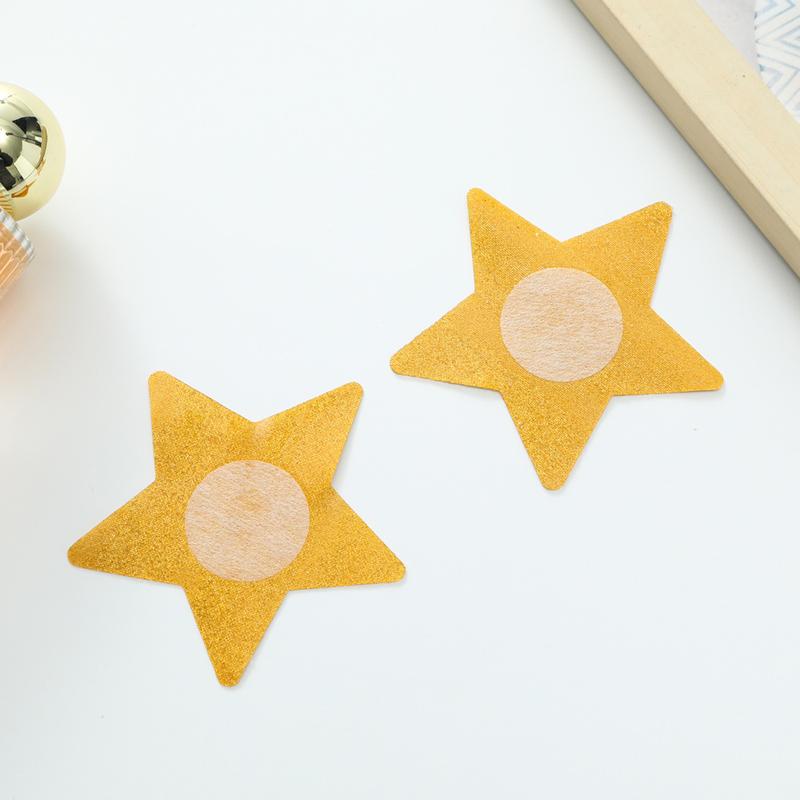 Product Introduction of Custom Cross-border Glitter Disposable Pasties Heart-shaped Sexy Breathable Thin Self-adhesive Women's Chest Stickers 7