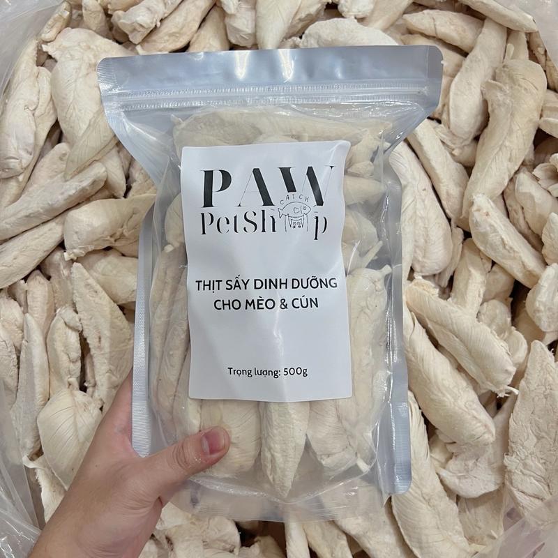Thịt ức gà sấy dinh dưỡng dành cho mèo & chó l Túi 100g, 200g, 500g pet food