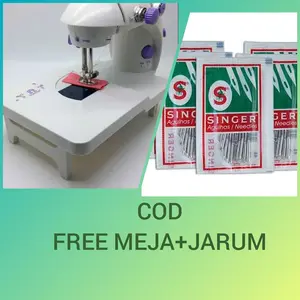 OBRAL PAKET MURAH MERIAH 3IN1 FREE MEJA DAN JARUM 1 PACK MESIN JAHIT MINI PORTABLE 202