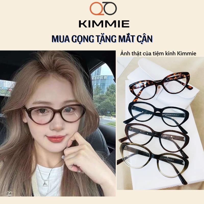Kính mắt mèo Kimmie KC05,mua kính tặng tròng cận, nhận kính gồm đầy đủ phụ kiện hộp đựng, khăn lau