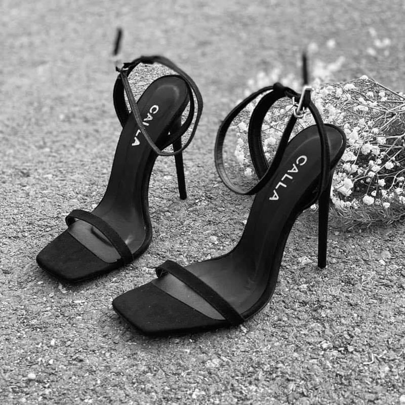Sandal Calla Mũi Vuông Hở Gót Sandal Cao Gót Sandal Đi Học Dép Cao Gót Nữ DéP